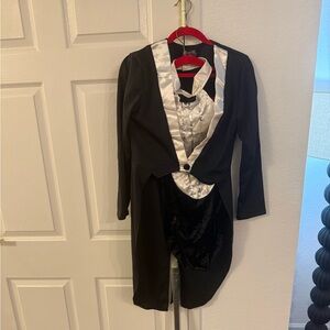 Elegant Black and White Women's Tuxedo Jacket